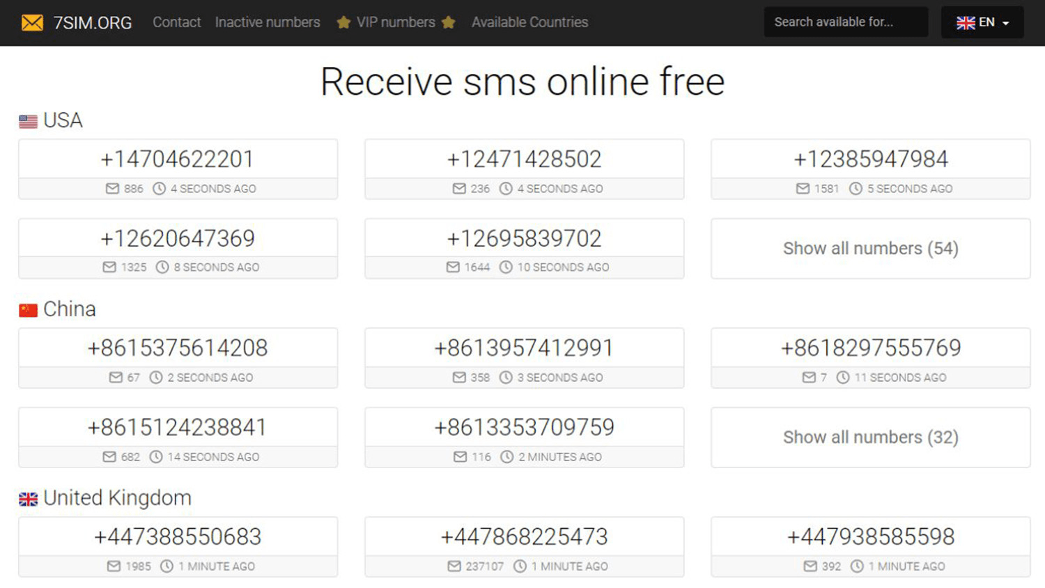 Nền tảng 7Sim hỗ trợ nhận SMS Trung Quốc miễn phí để sử dụng xác minh đăng ký tài khoản nhanh chóng