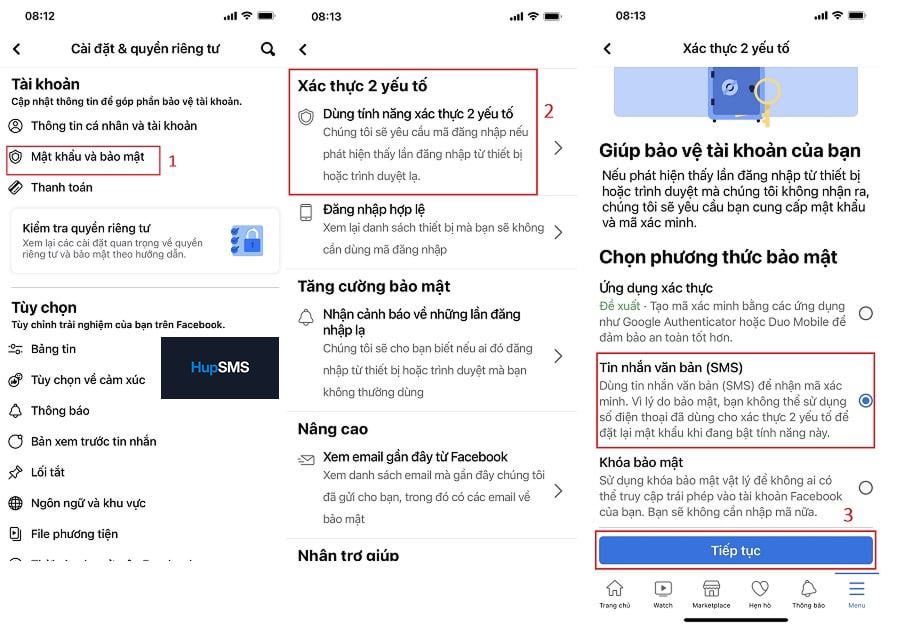 Cách bật tính năng xác thực 2 yếu tố (2FA) trên Facebook