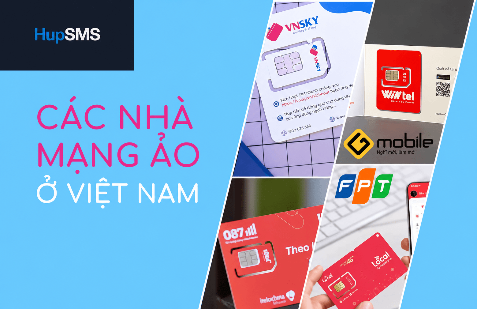 Các nhà mạng ảo tại Việt Nam (iTel, VNSKY, Local (Reddi), Gmobile, FPT)