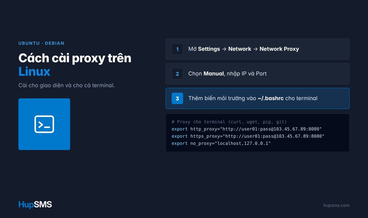Cách cài đặt và sử dụng proxy trực tiếp nhanh chóng trên Linux