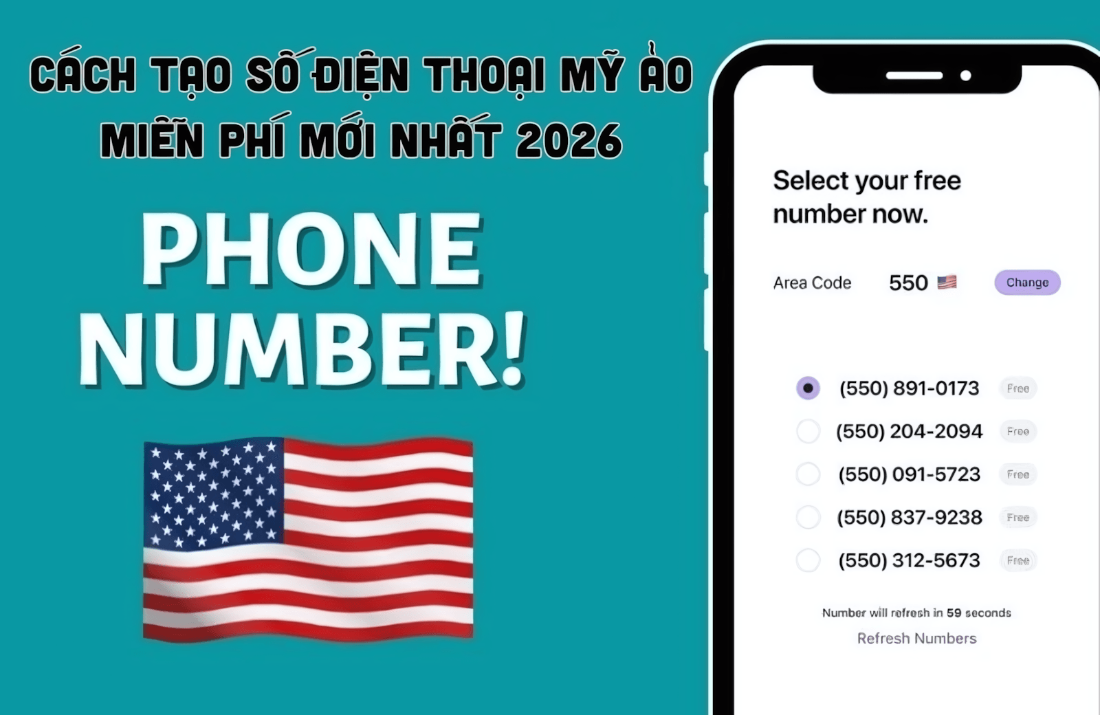Cách tạo số điện thoại Mỹ ảo miễn phí mới nhất, an toàn 2026