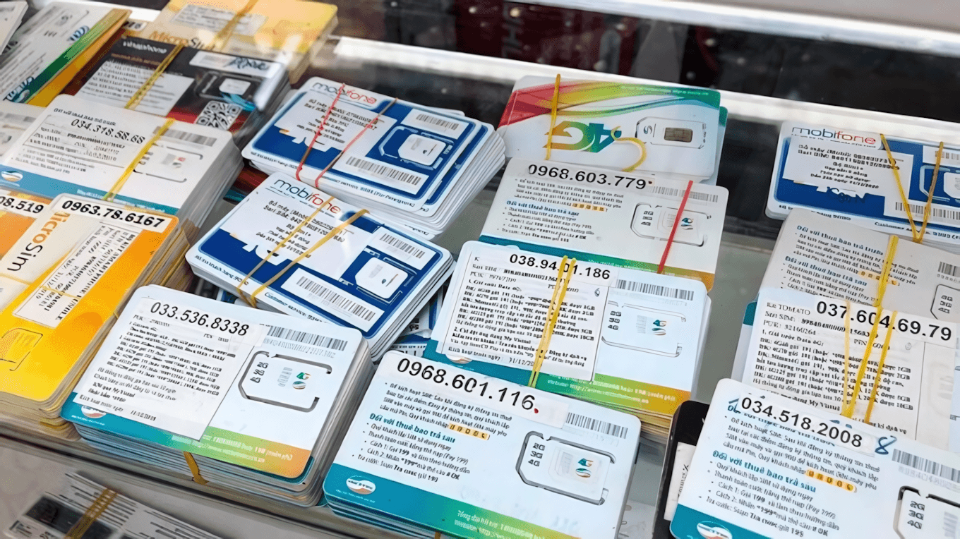 Hình ảnh SIM rác, những thuê bao được kích hoạt sẵn đang được mua bán tràn lan trên thị trường