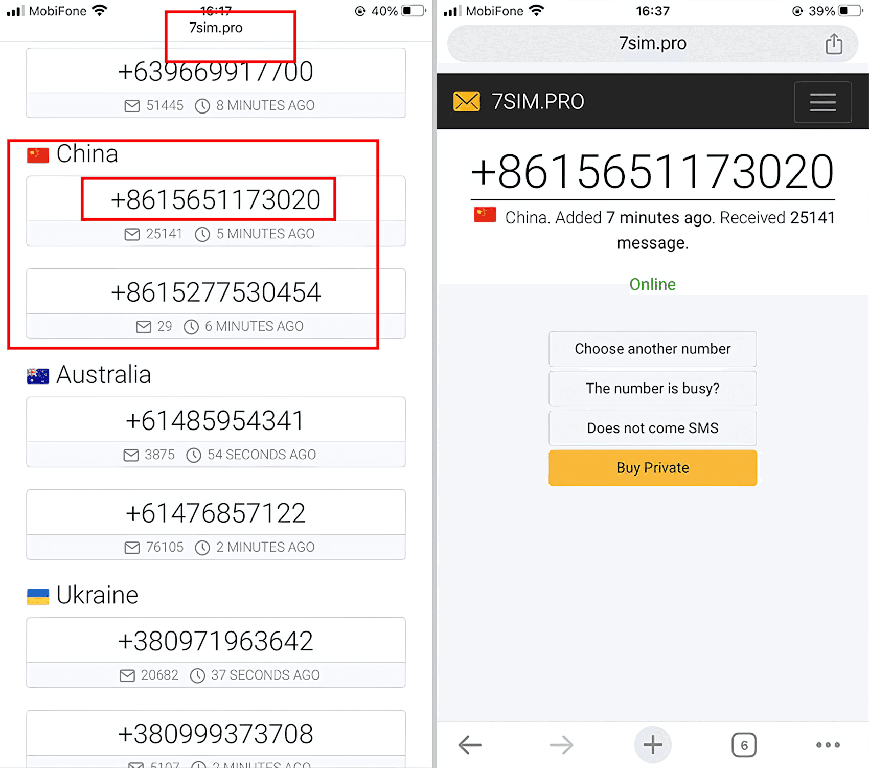 Website thuê sim nhận OTP Trung Quốc online